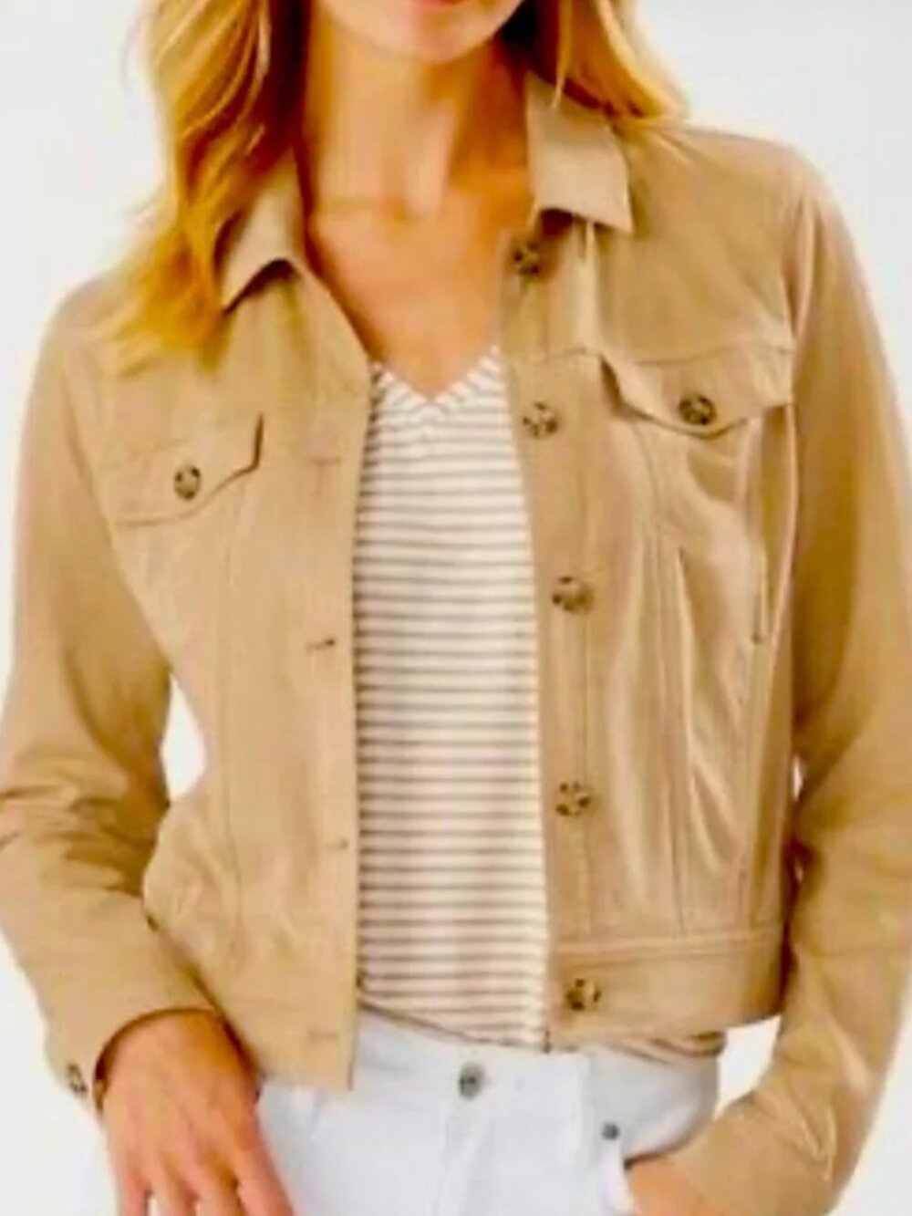 Tommy Bahama Faux Suede Salina Sands “Jean” Jacket Large